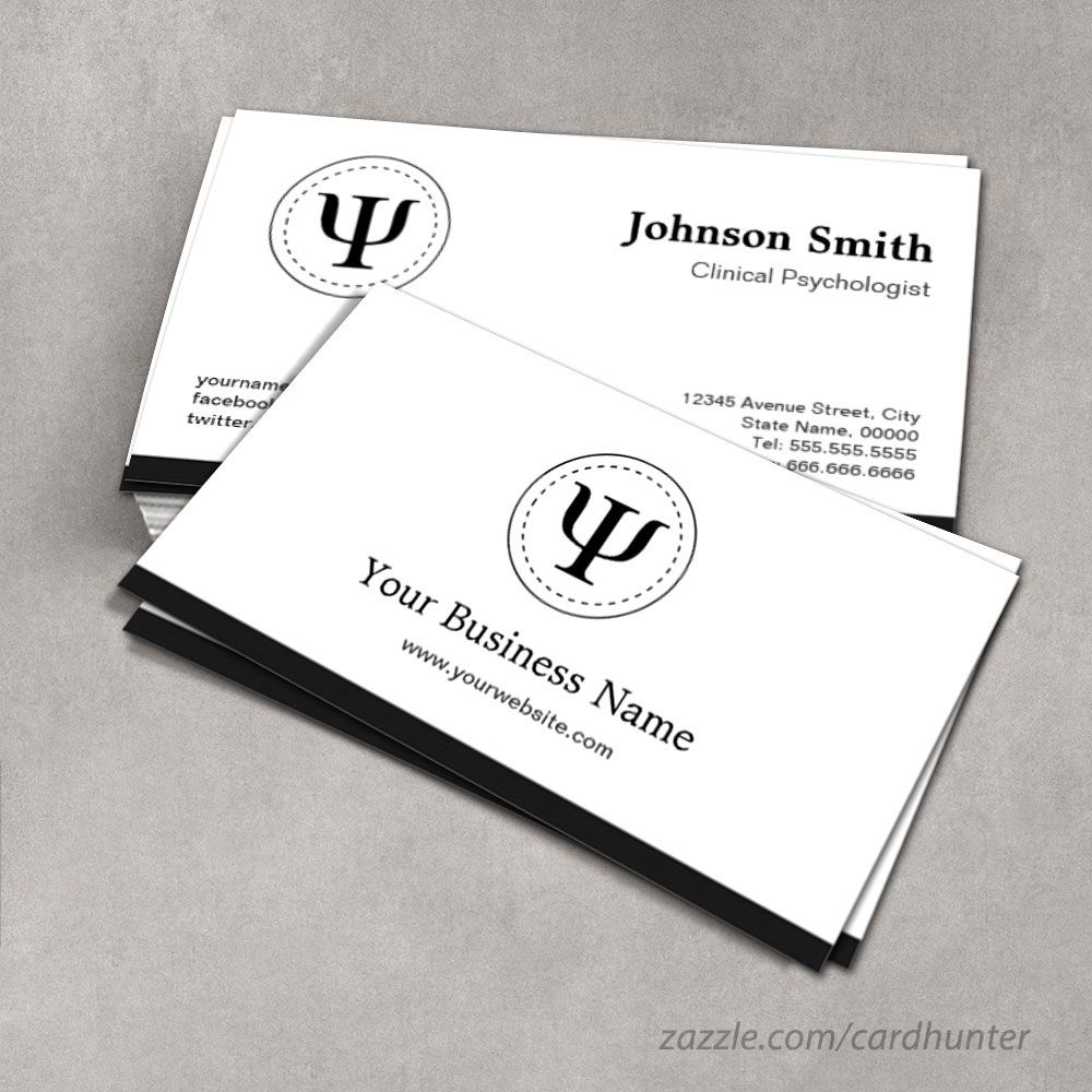 Clinical Psychologist Psychology Psi Symbol Business Card Zazzle